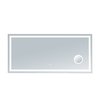 Innoci-Usa Eros 60 in. W x 28 in. H Rectangular LED Mirror with Built-in Controls, Cosmetic Mirror and Clock 63436028